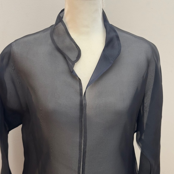 Unique Sheer Silk Dressy Jacket Topper. Size M - Picture 4 of 6